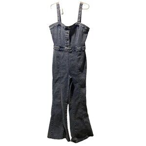 Highway Jeans Jumpsuit High Waisted Overall Bell Bottom Womens size Large